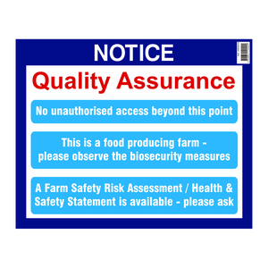 Farm Sign - Risk Assessment Notice Large