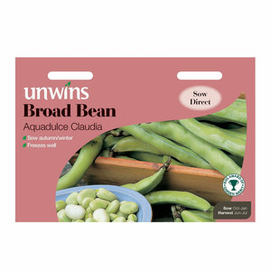 Unwins Broad Bean Aquadulce Claudia Seeds
