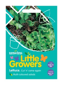 Unwins Little Growers Lettuce Cut And Come Again Seeds