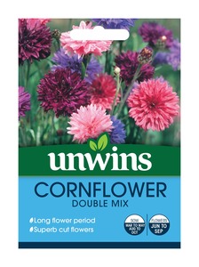 Unwins Cornflower Double Mix Seeds