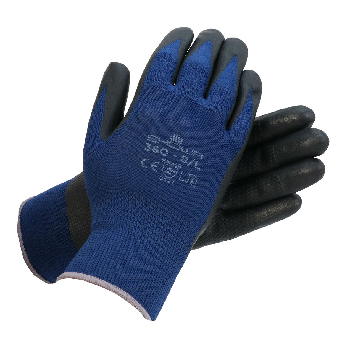 Coated Gloves Size 9s Showa 380 Palm Nitrile 