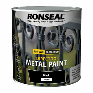 Ronseal Direct to Metal Paint Black Satin 2.5L