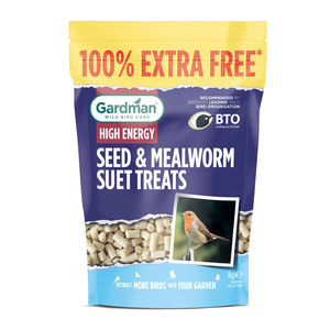 Gardman Seed and Mealworm Suet Treats 500g + 100% Extra Free