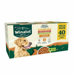 Winalot Dog Food Pouches Gravy 40x100g