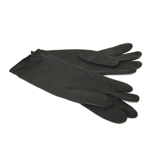 Black Rubber Dairy Gloves