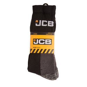 JCB Mens Work Socks Black UK6-11